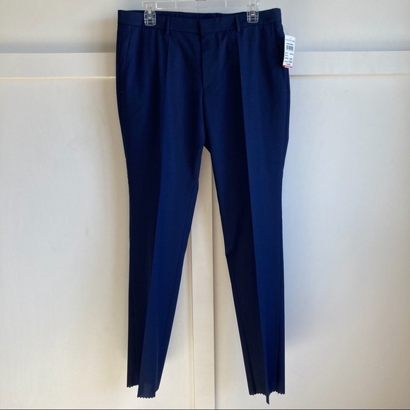 NWT Hugo Boss Blue Slightly Patterned Dress Slacks Sz 38S - Picture 1 of 7